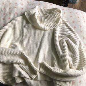 white turtleneck sweater